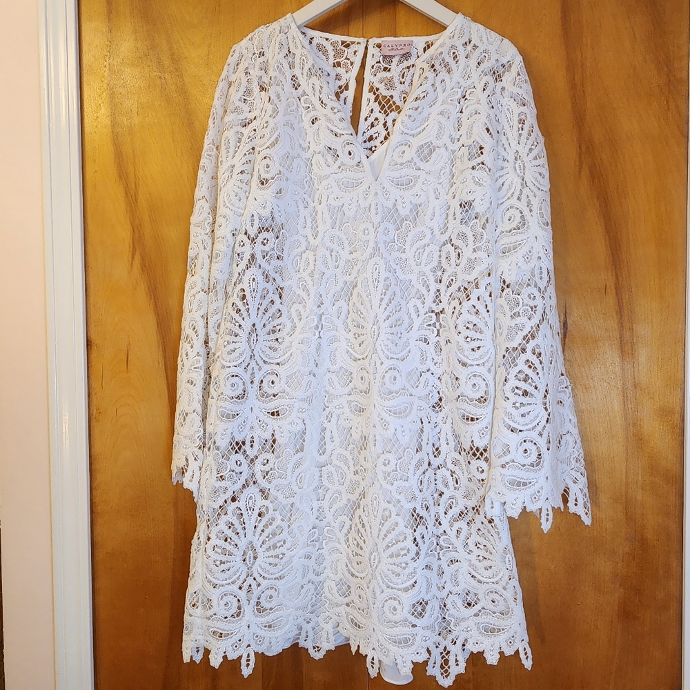 Calypso St. Barth Women's Magnolia Dress in White, Size S?, $495 NWOT - Picture 4 of 12